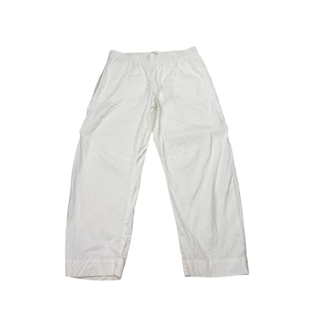AYR white linen blend taper crop pants. Size L. resort, coastal, vacation